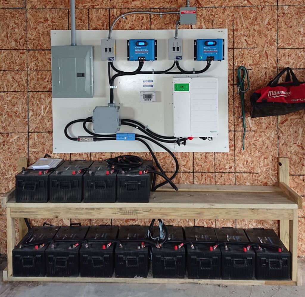off-grid home solar storage system components